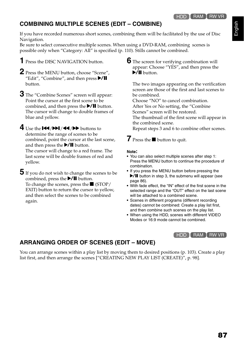 Hitachi DZ-HS300A User Manual | Page 87 / 170