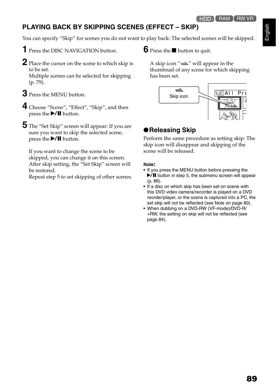 Hitachi DZ-HS300A User Manual | Page 89 / 170