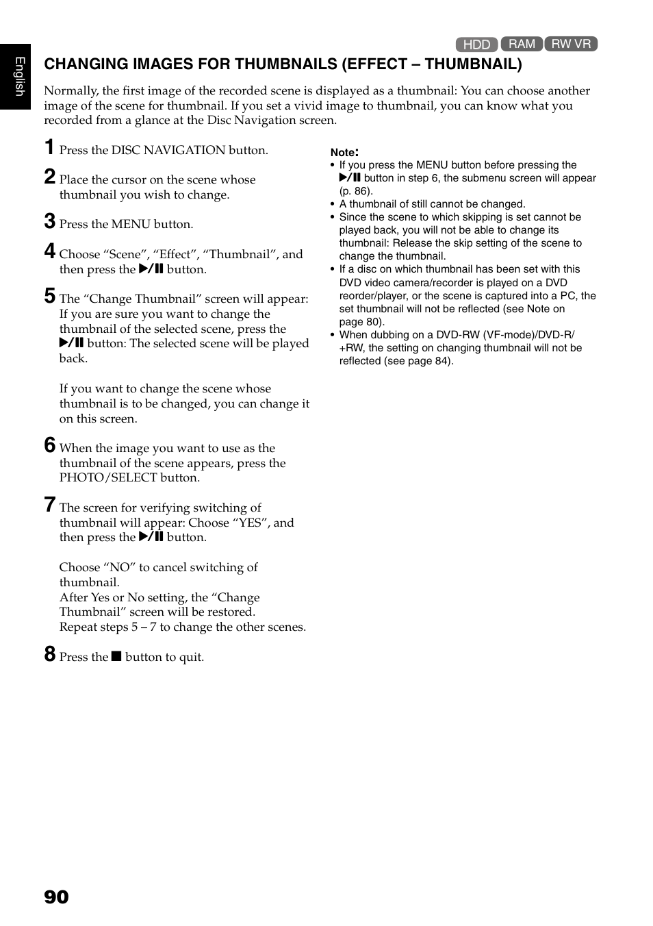 Hitachi DZ-HS300A User Manual | Page 90 / 170