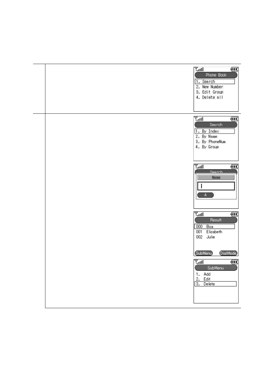 4 erase one item from contact list | Hitachi TD61-2472 User Manual | Page 21 / 72