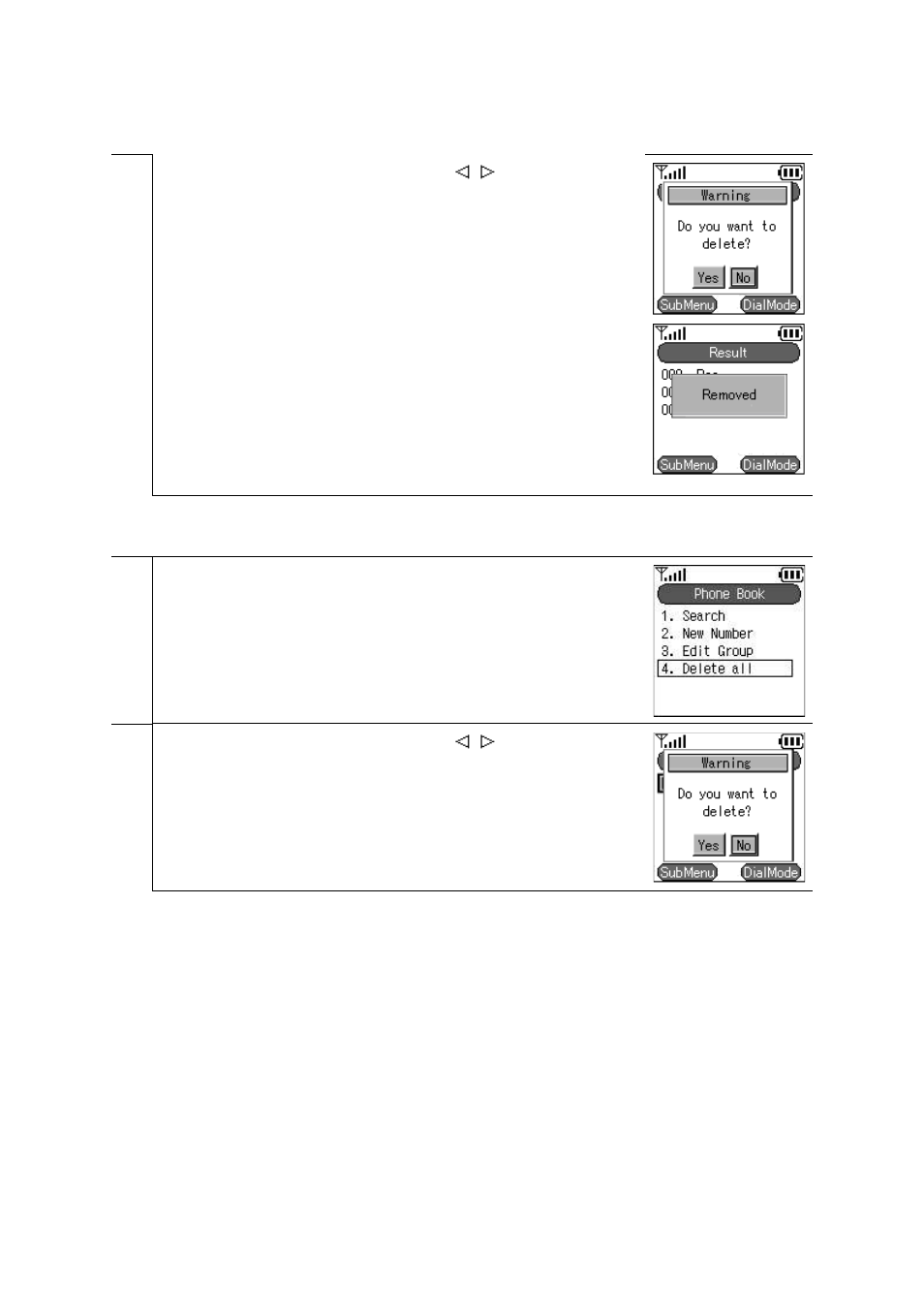 5 erase all | Hitachi TD61-2472 User Manual | Page 22 / 72