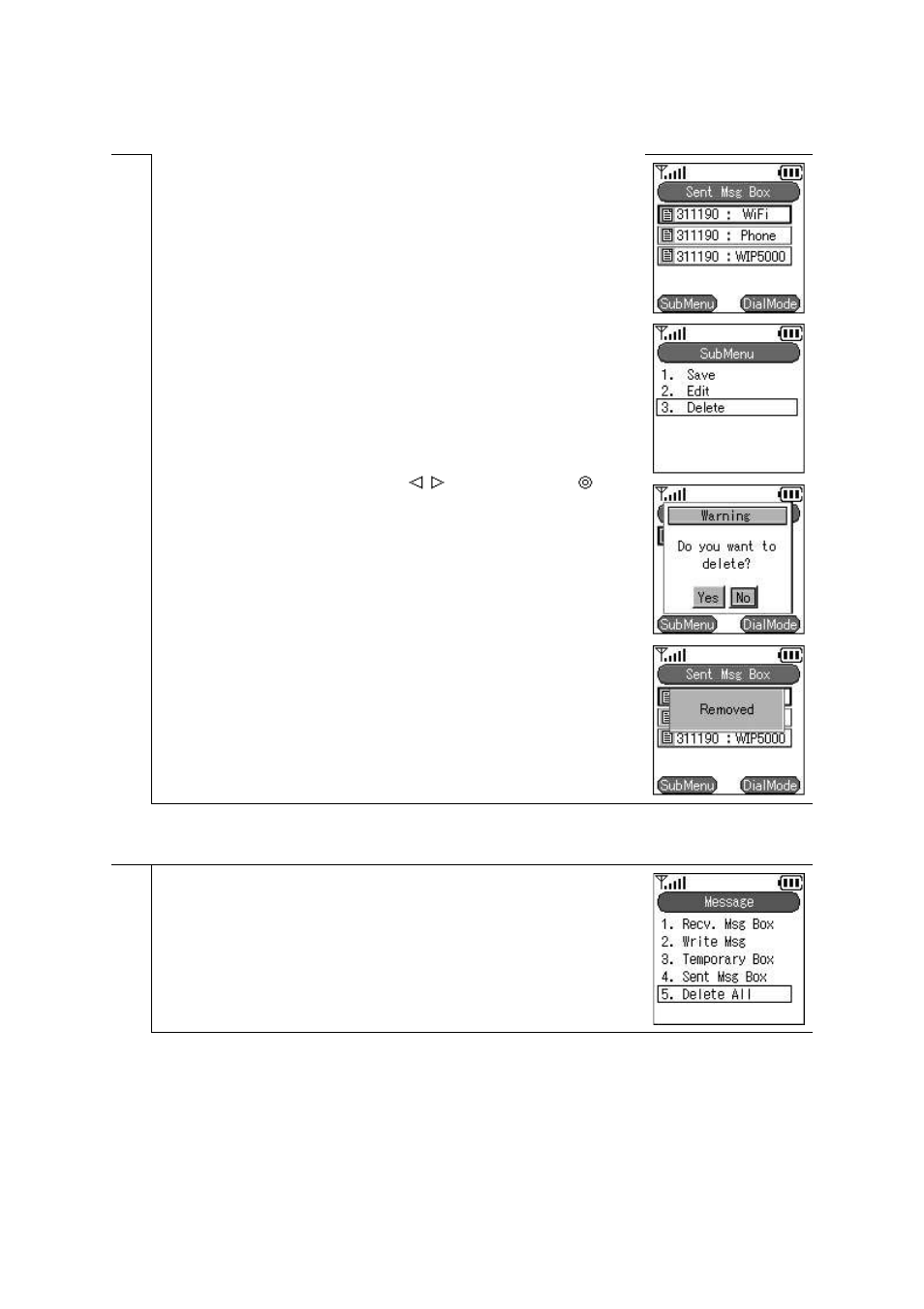 5 delete all | Hitachi TD61-2472 User Manual | Page 33 / 72