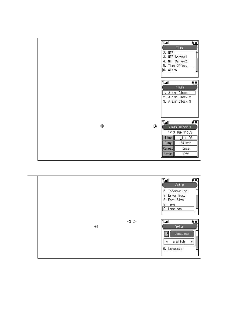 10 language setting, 11 courtesy mode on/off | Hitachi TD61-2472 User Manual | Page 56 / 72