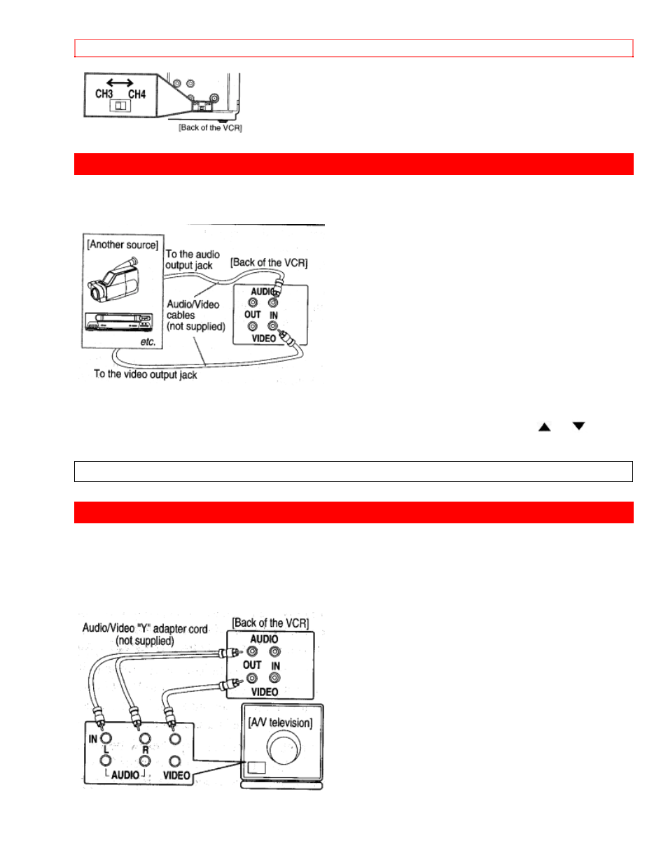 Connecting to input jacks, Input select, A/v terminals | Hitachi VT-MX424A User Manual | Page 14 / 46