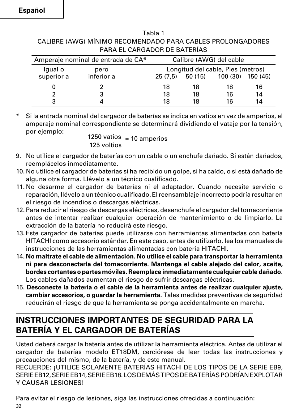 Hitachi ET 18DM User Manual | Page 32 / 44