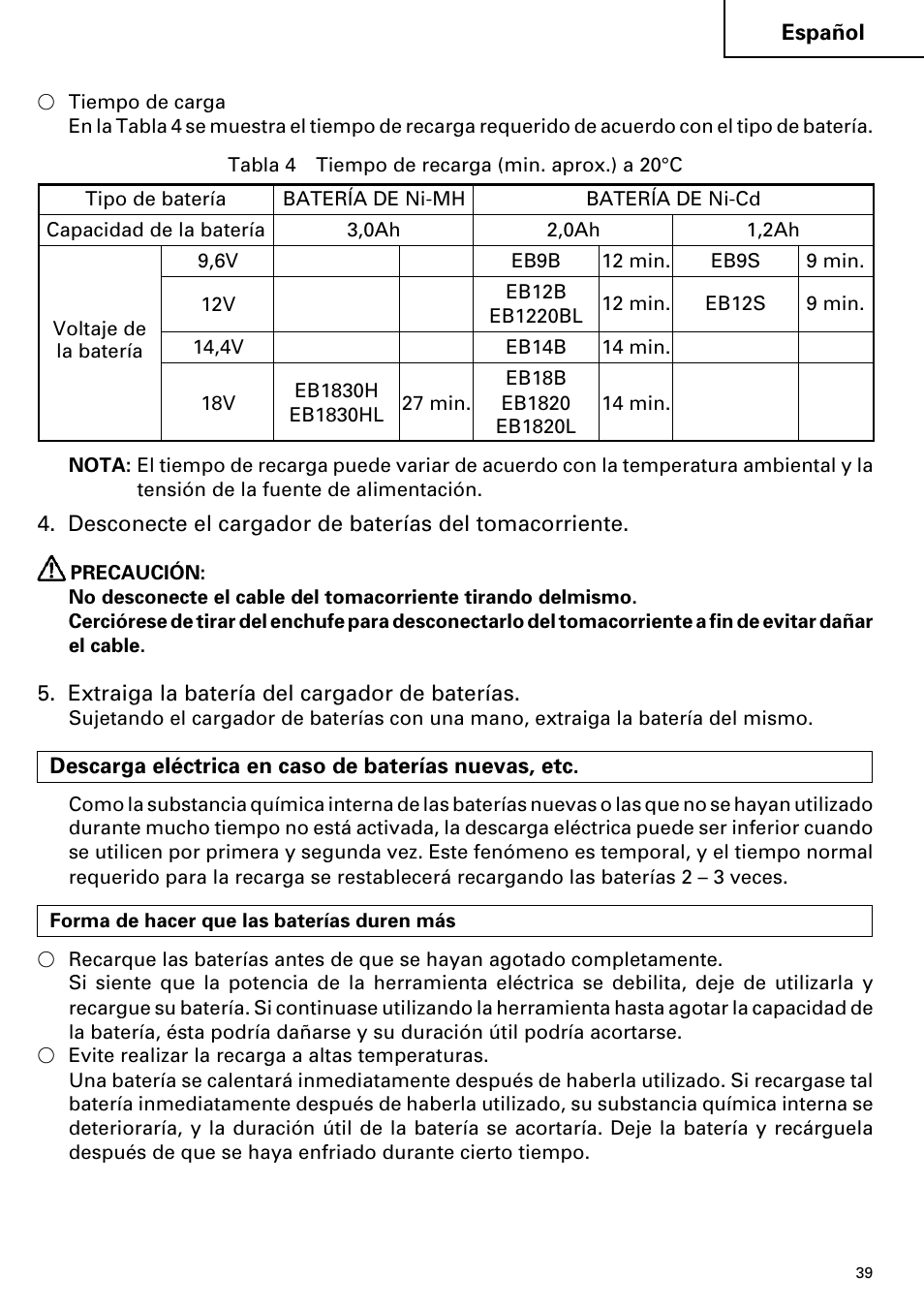 Hitachi ET 18DM User Manual | Page 39 / 44