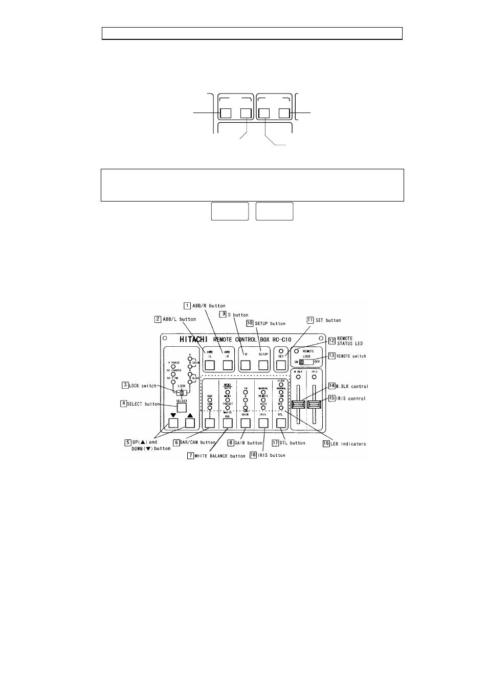 Connection to rc-c10 remote control box | Hitachi HV-D25 User Manual | Page 53 / 67