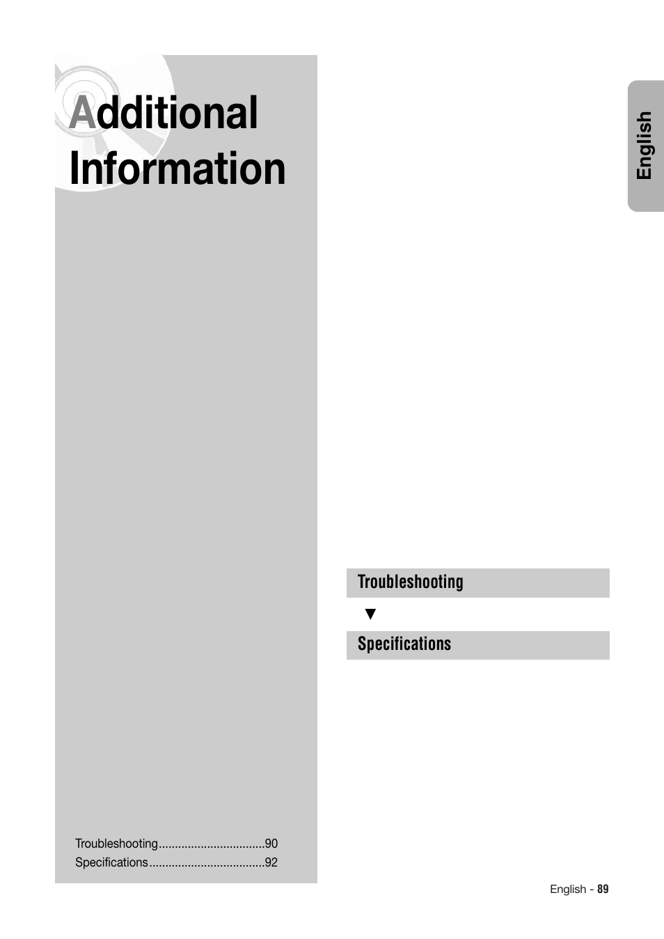 Additional information | Hitachi DV-RX7000E User Manual | Page 89 / 93