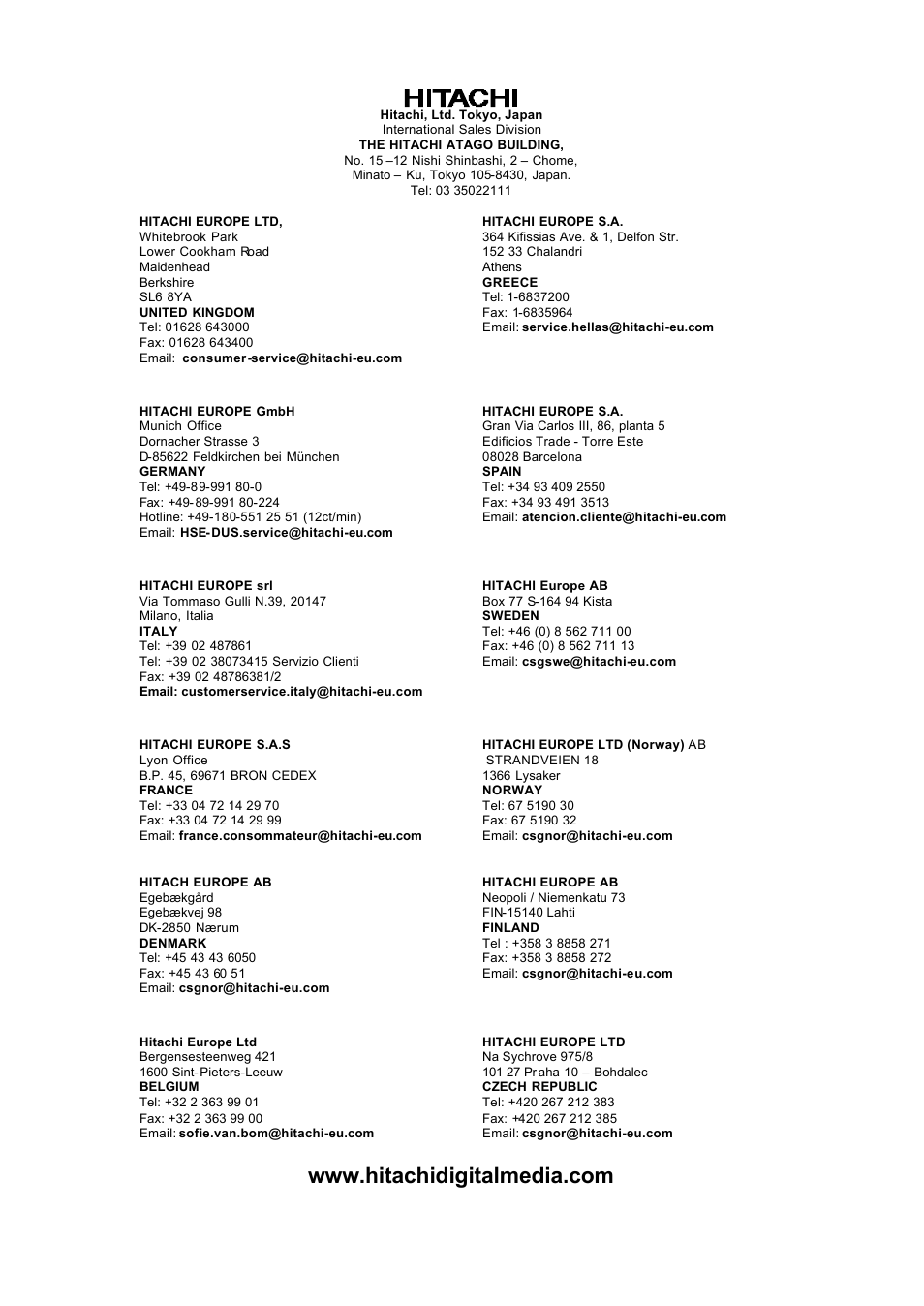 Hitachi DV-RX7000E User Manual | Page 93 / 93