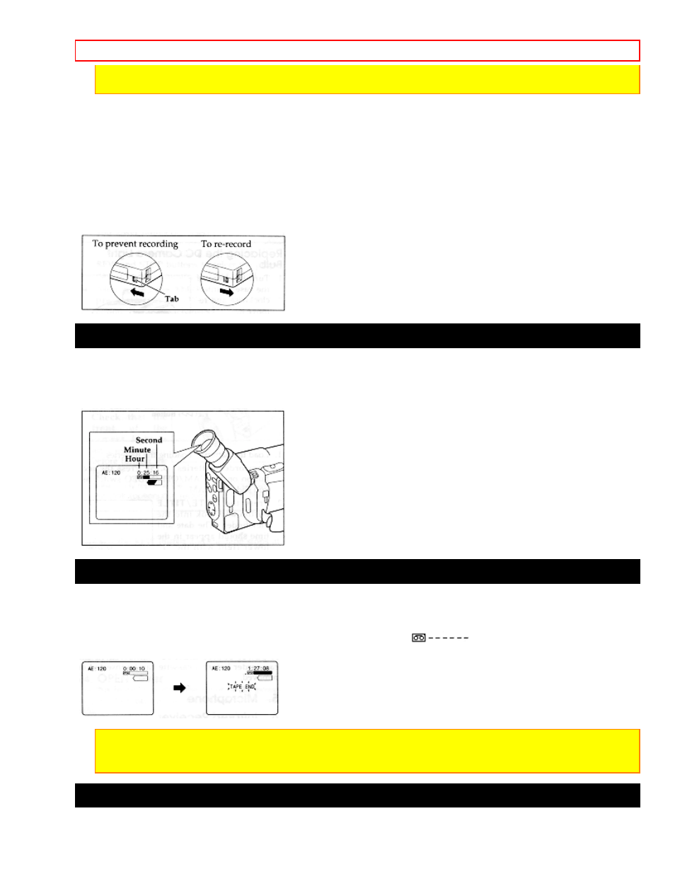 Removing a cassette, Protecting recorded material, Using the linear time counter | Remaining tape, Setting the date and time | Hitachi VM-E521A User Manual | Page 19 / 50