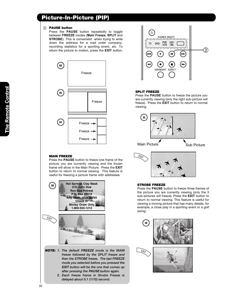 How to use the remote to control your tv, Picture-in-picture (pip) | Hitachi L42V651 User Manual | Page 30 / 150