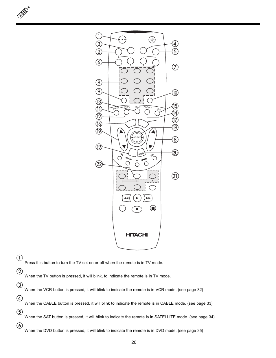 How to use the genius remote to control your tv | Hitachi 55DMX01W User Manual | Page 26 / 92