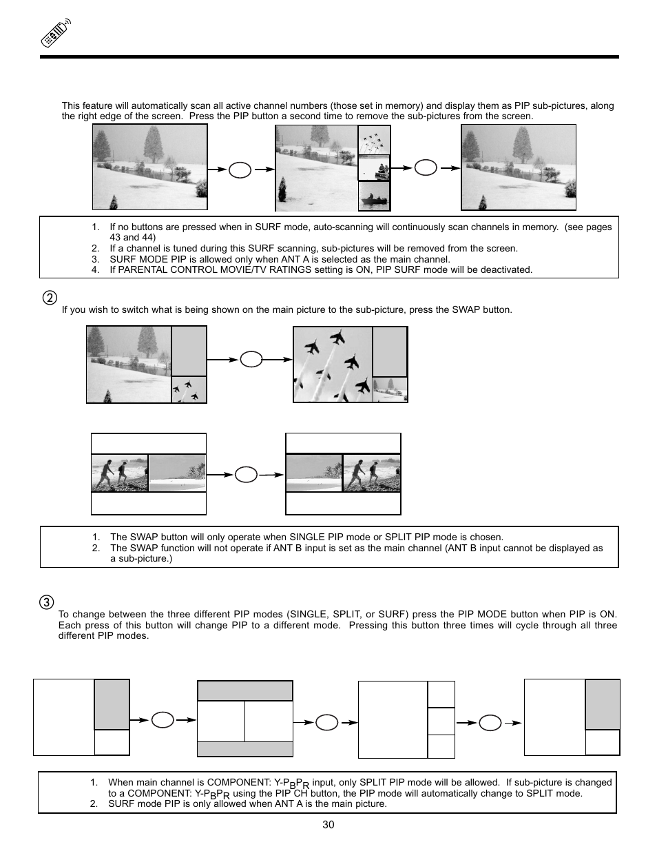 Picture-in-picture (pip) | Hitachi 55DMX01W User Manual | Page 30 / 92