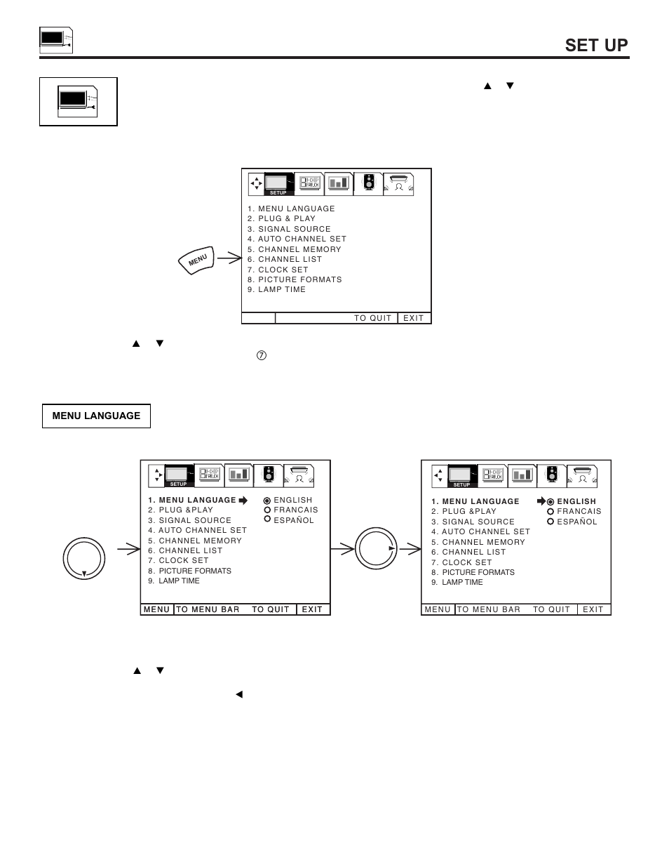 Set up | Hitachi 55DMX01W User Manual | Page 40 / 92