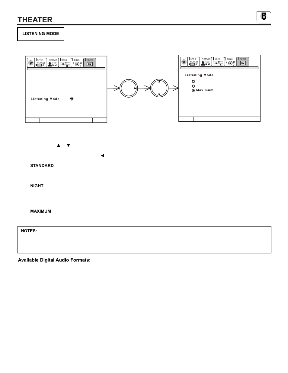 Theater | Hitachi 55DMX01W User Manual | Page 67 / 92
