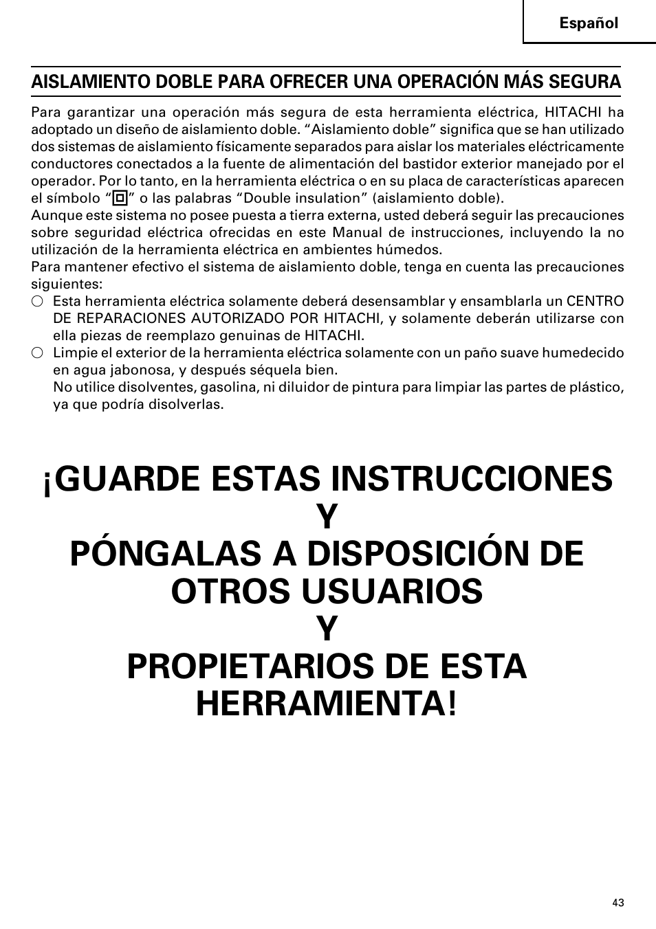 Hitachi CJ110MV User Manual | Page 43 / 56