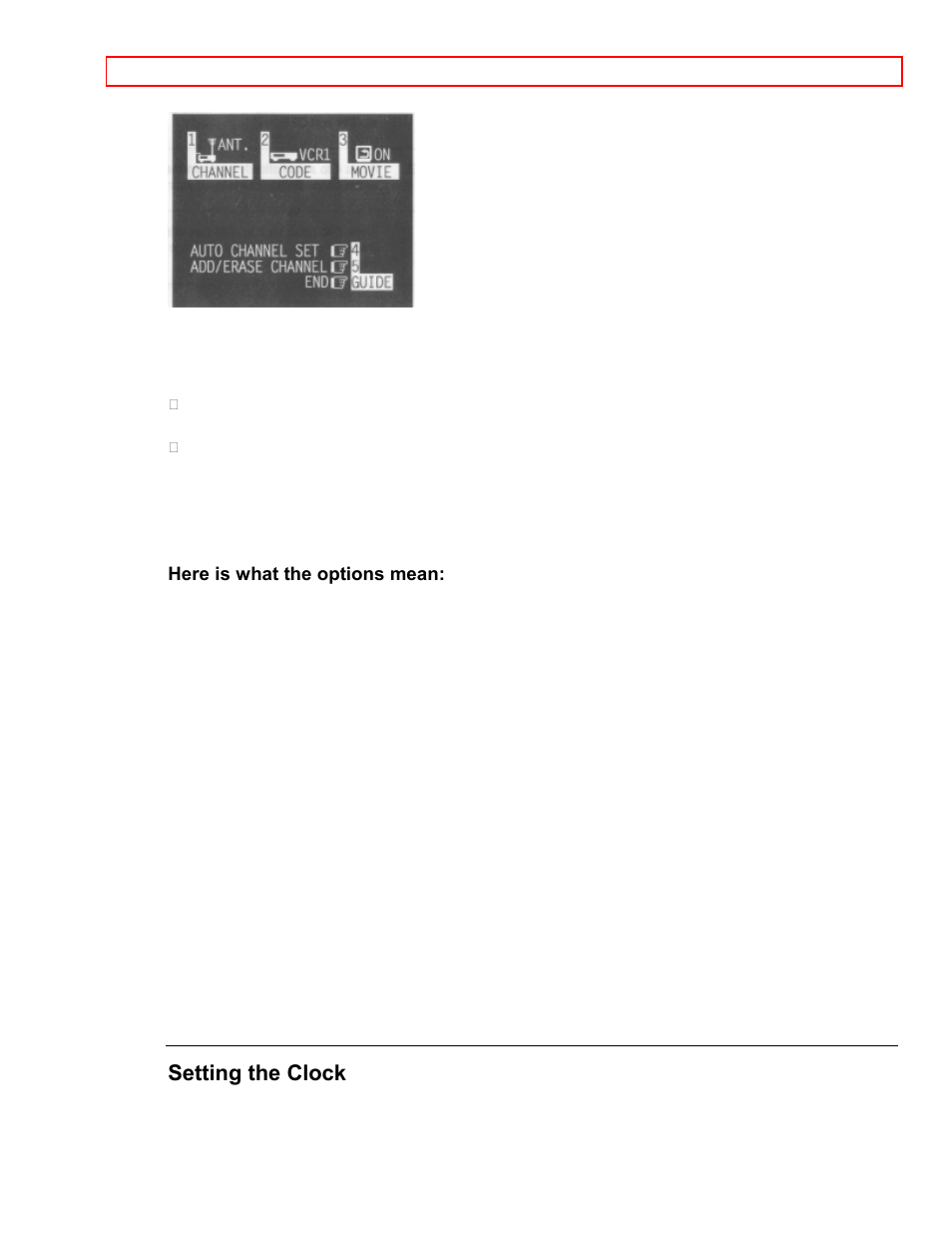 Setting the clock | Hitachi VT-M181A User Manual | Page 19 / 43