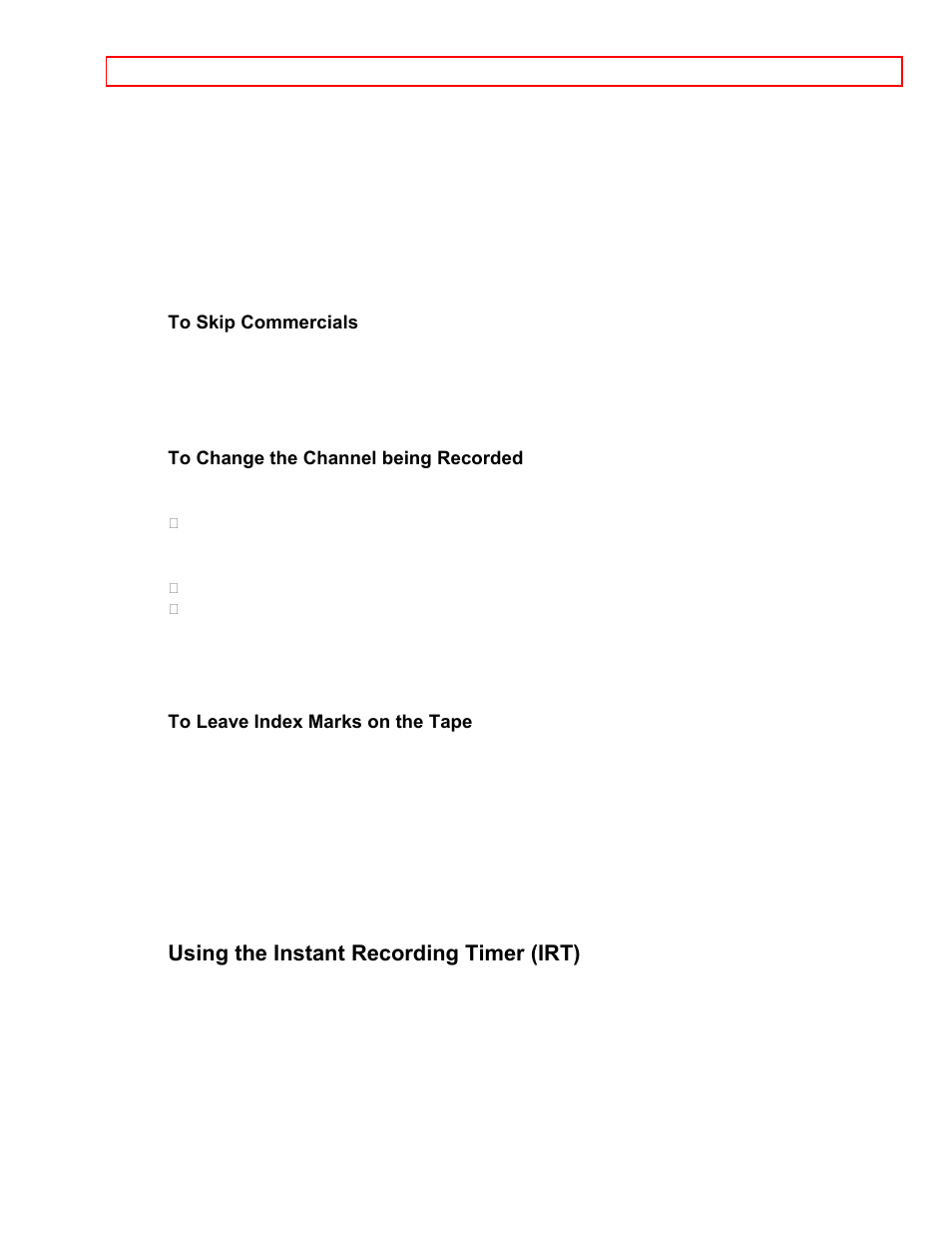 Using the instant recording timer (irt) | Hitachi VT-M181A User Manual | Page 29 / 43