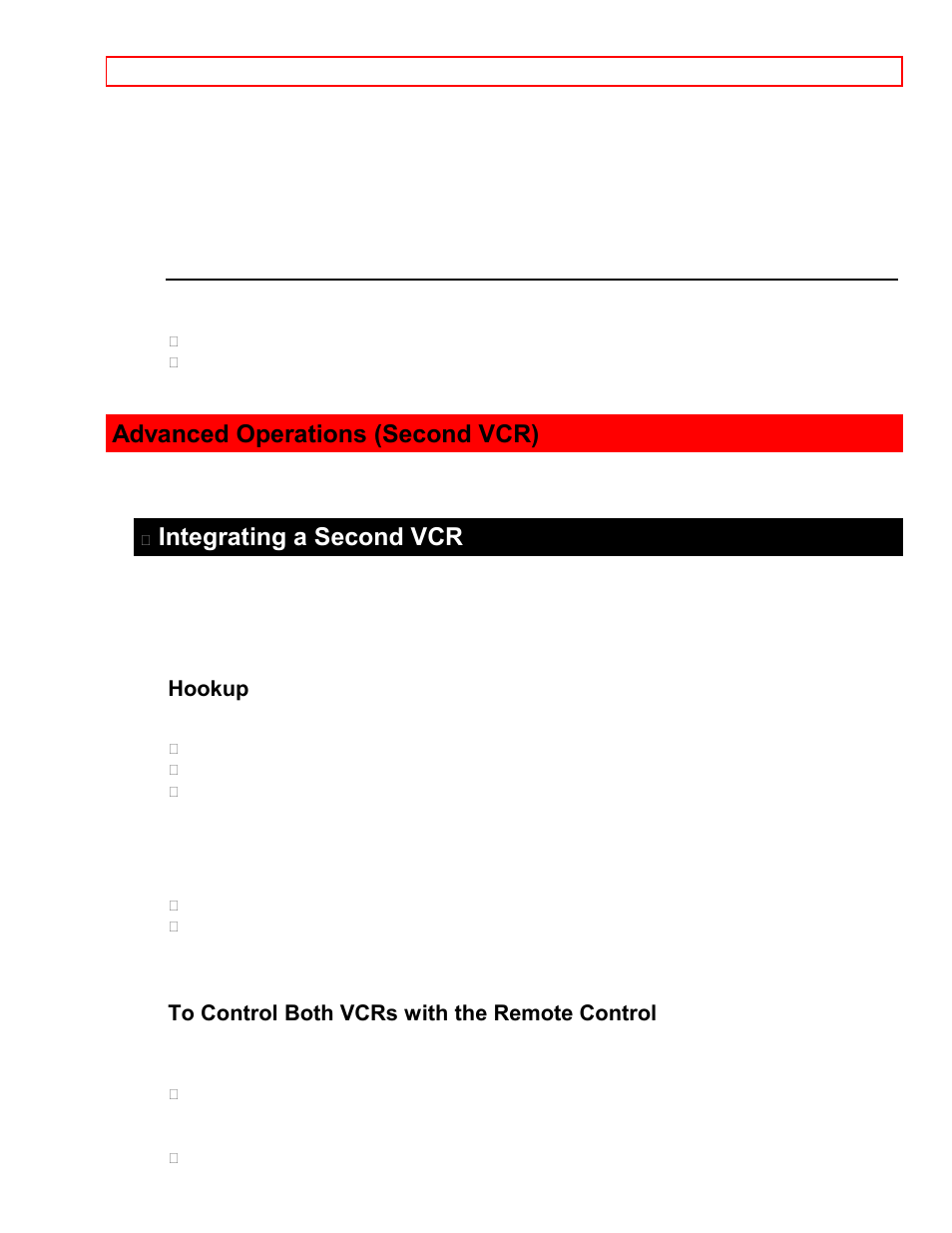 Advanced operations (second vcr), Integrating a second vcr | Hitachi VT-M181A User Manual | Page 38 / 43