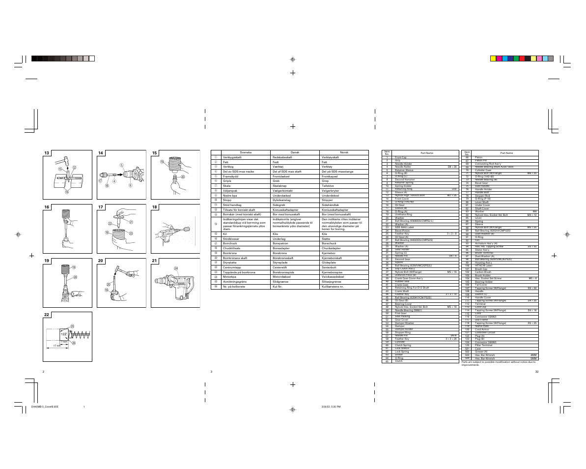 Hitachi DH40MB User Manual | Page 4 / 34