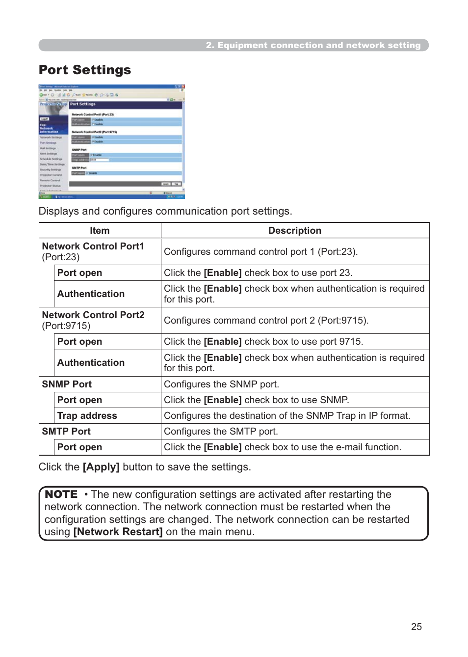 Port settings | Hitachi CP-X268AWF User Manual | Page 104 / 163