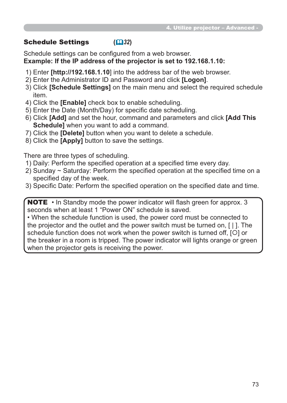 Hitachi CP-X268AWF User Manual | Page 152 / 163