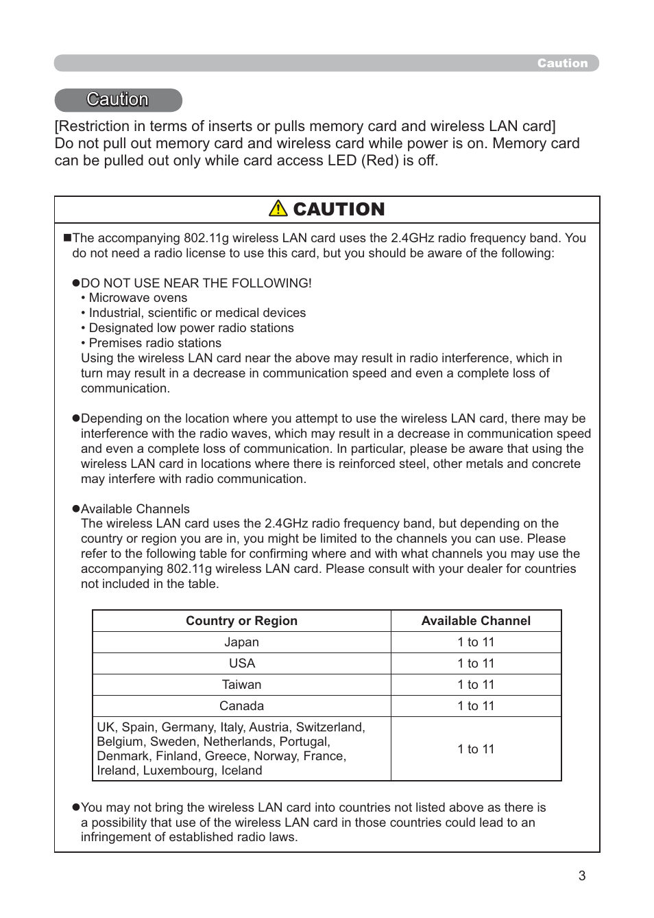 Caution | Hitachi CP-X268AWF User Manual | Page 82 / 163