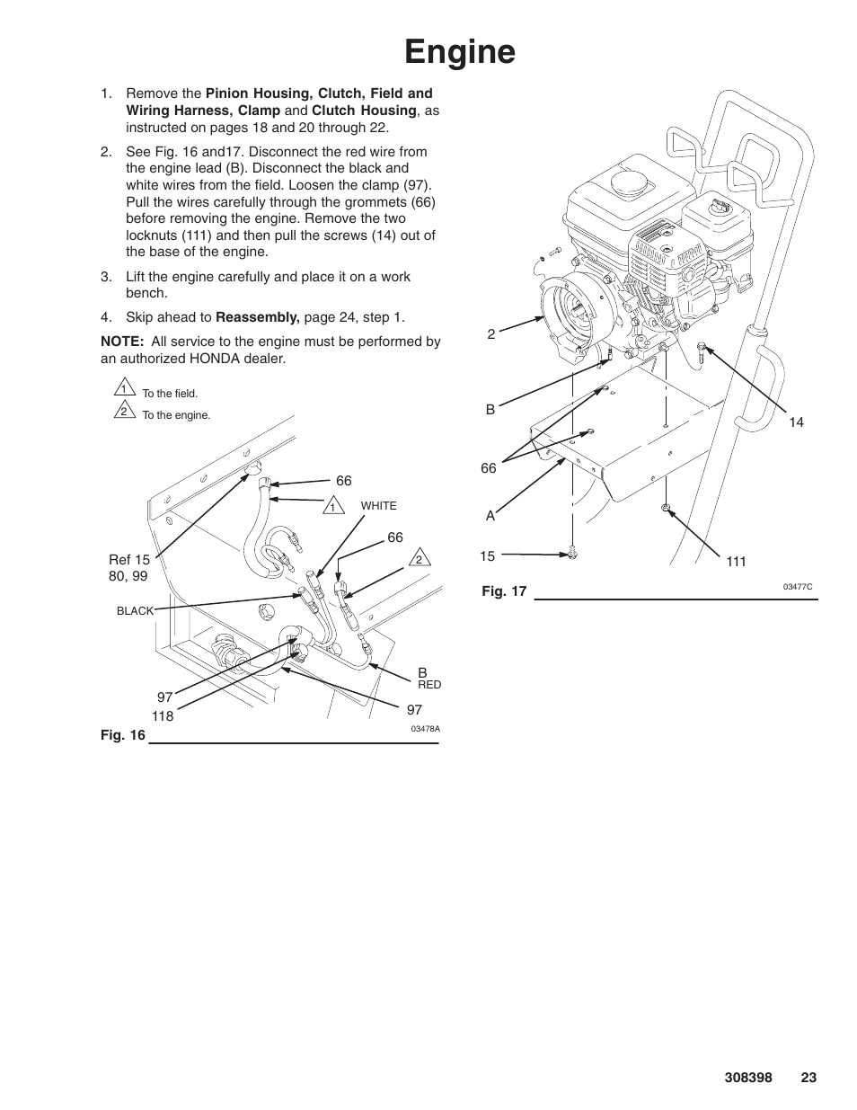 Engine | Hitachi GM7000 231327 User Manual | Page 23 / 36