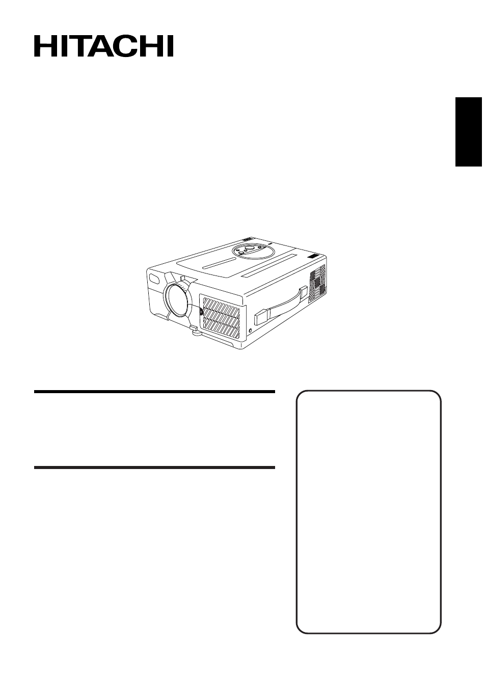 Hitachi CP-S840W/E User Manual | 34 pages