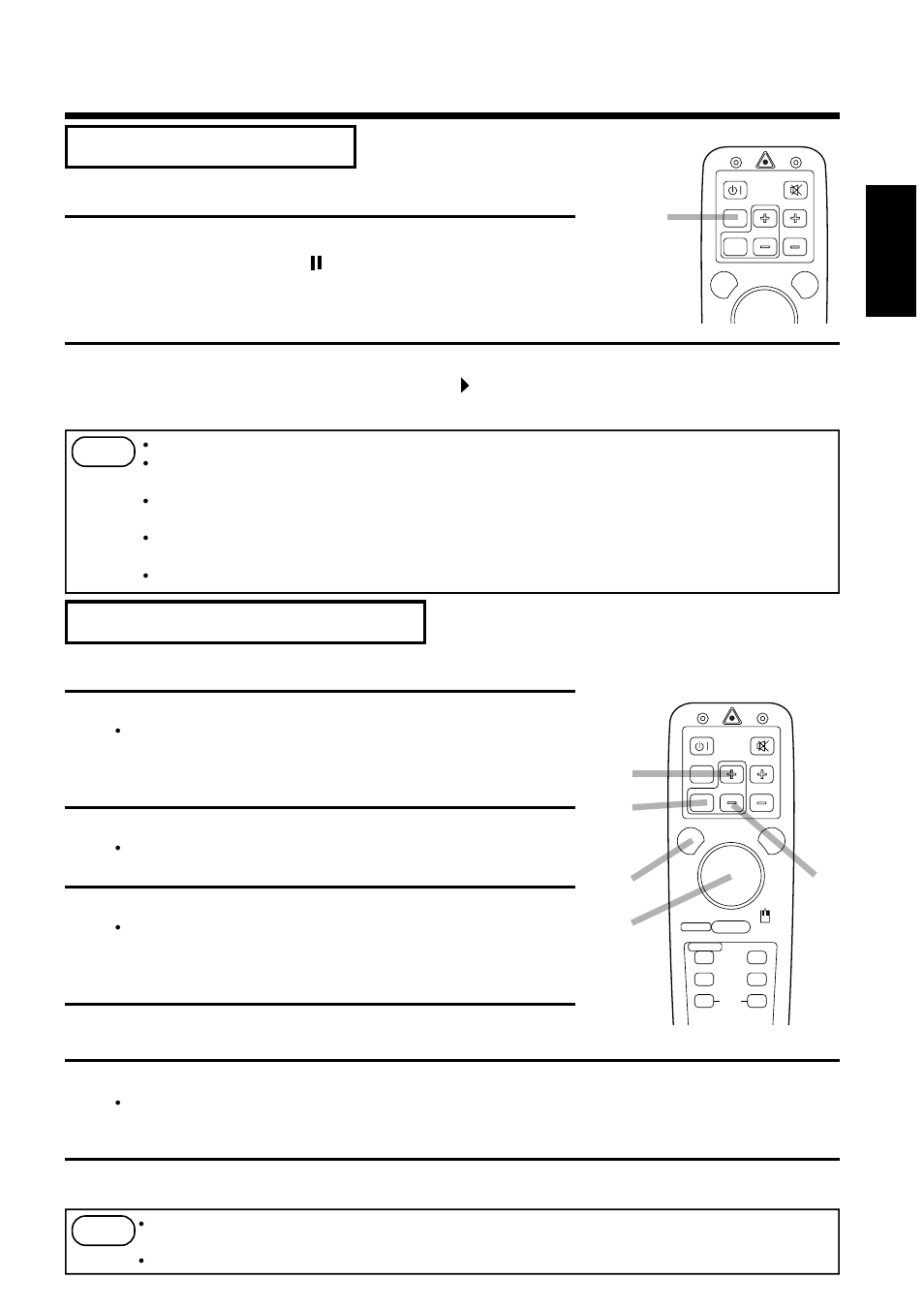 Basic operations (continued), Magnifying function, Freeze function | Press the magnify + button, Press the magnify - button, Press the position on button, Press magnify off button, Press the freeze button | Hitachi CP-S840W/E User Manual | Page 15 / 34