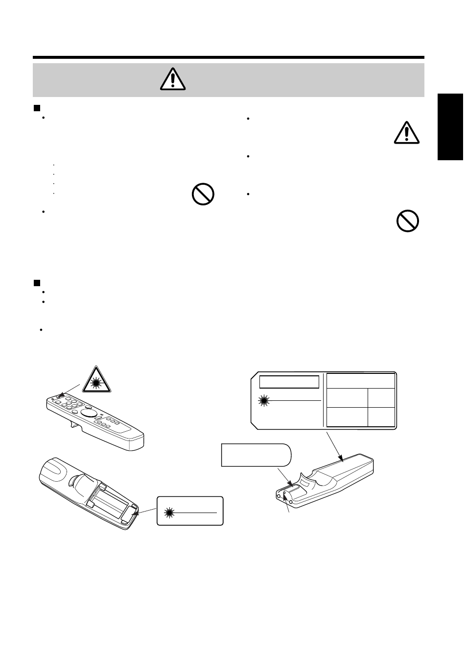 Warning, 5english, Caution | Hitachi CP-S840W/E User Manual | Page 5 / 34