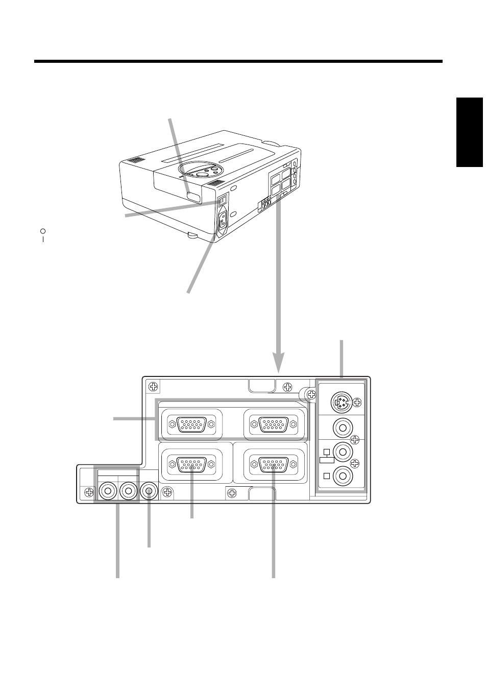Names and functions of each part (continued), 9english | Hitachi CP-S840W/E User Manual | Page 9 / 34