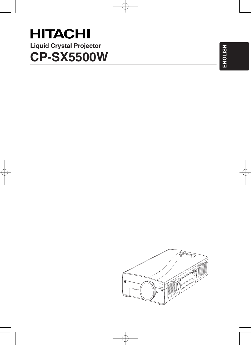 Hitachi CP-SX5500W User Manual | 39 pages