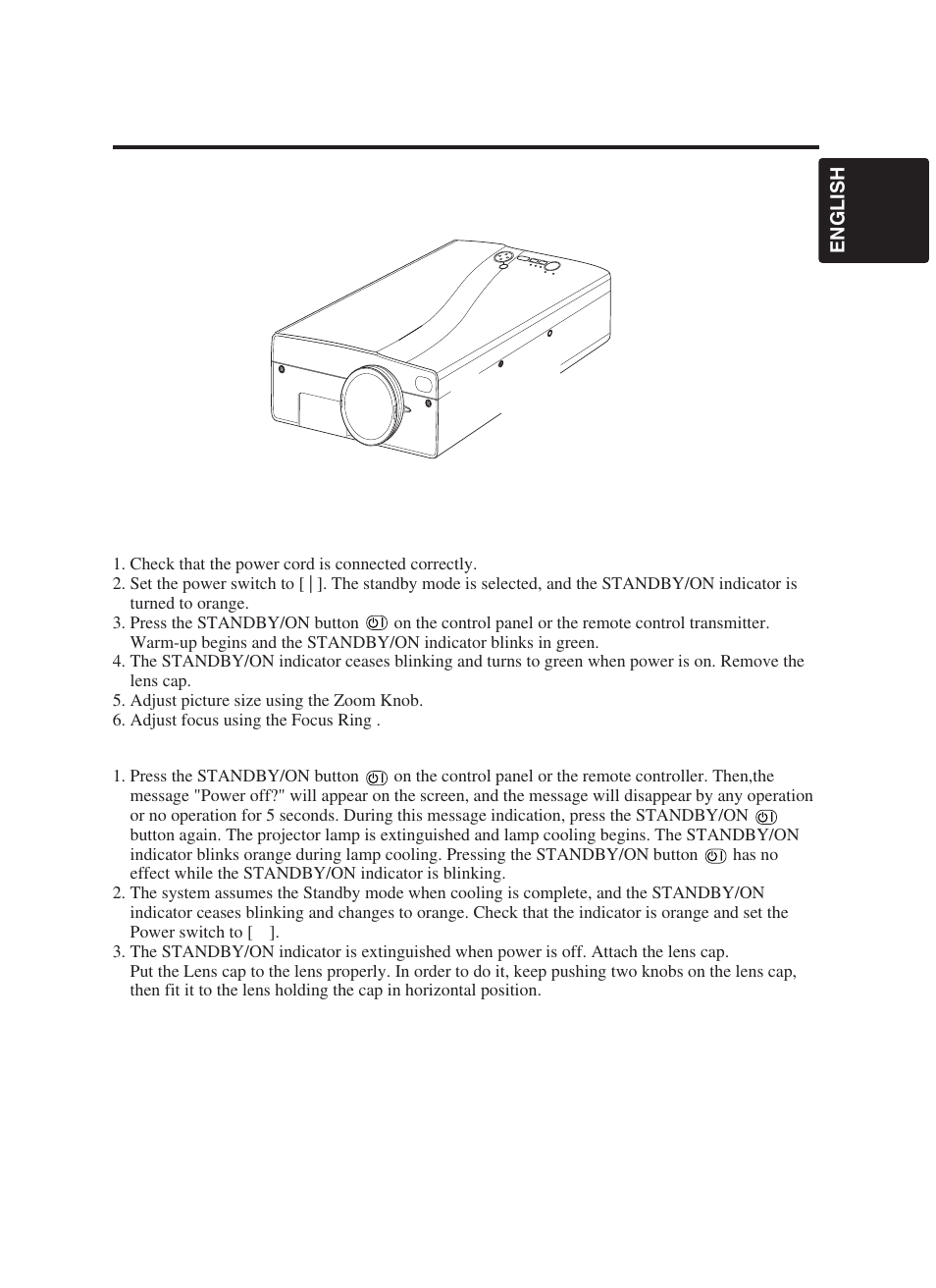 Operations, Power on, Power off | Hitachi CP-SX5500W User Manual | Page 10 / 39