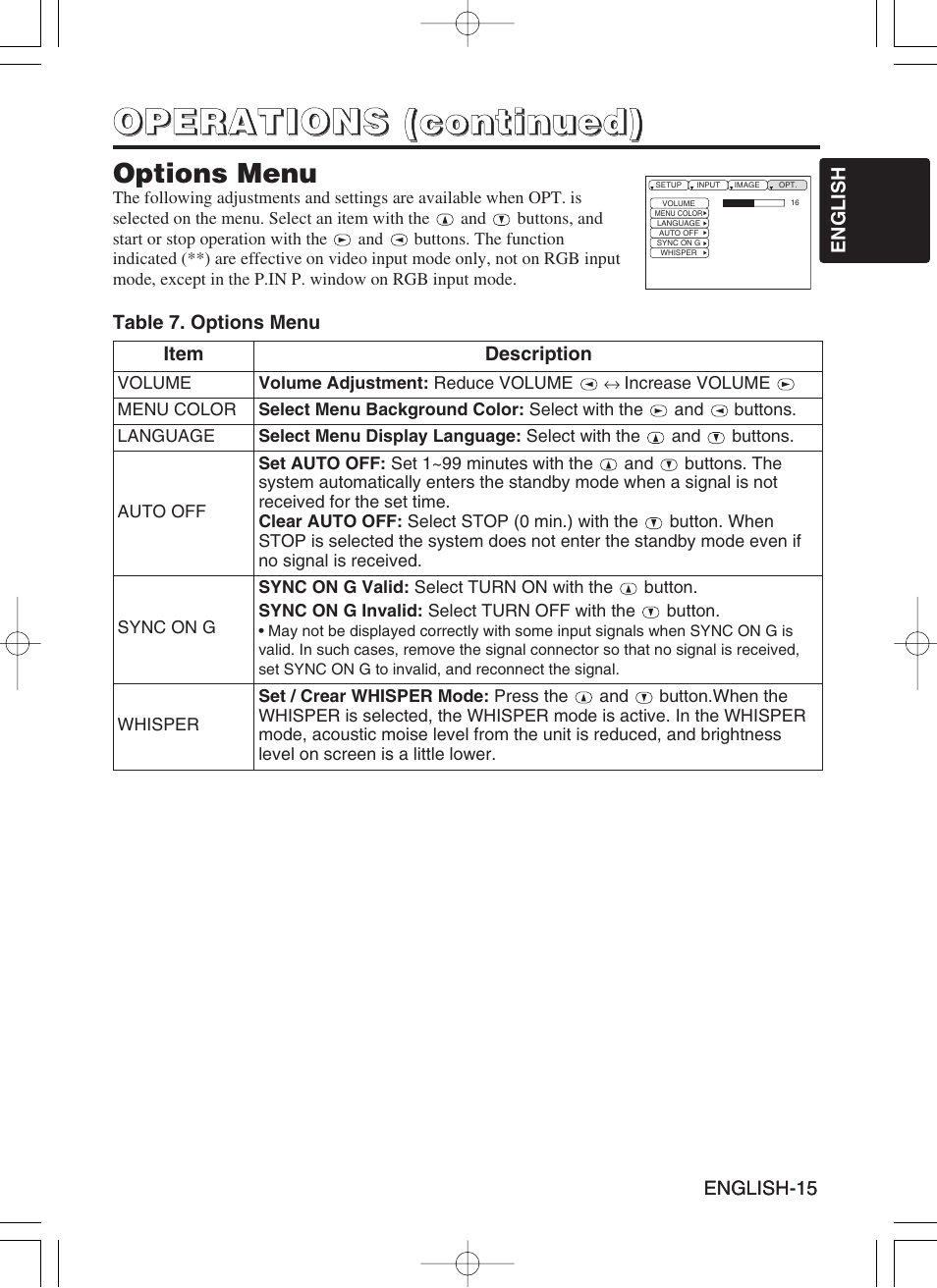 Hitachi CP-SX5500W User Manual | Page 16 / 39