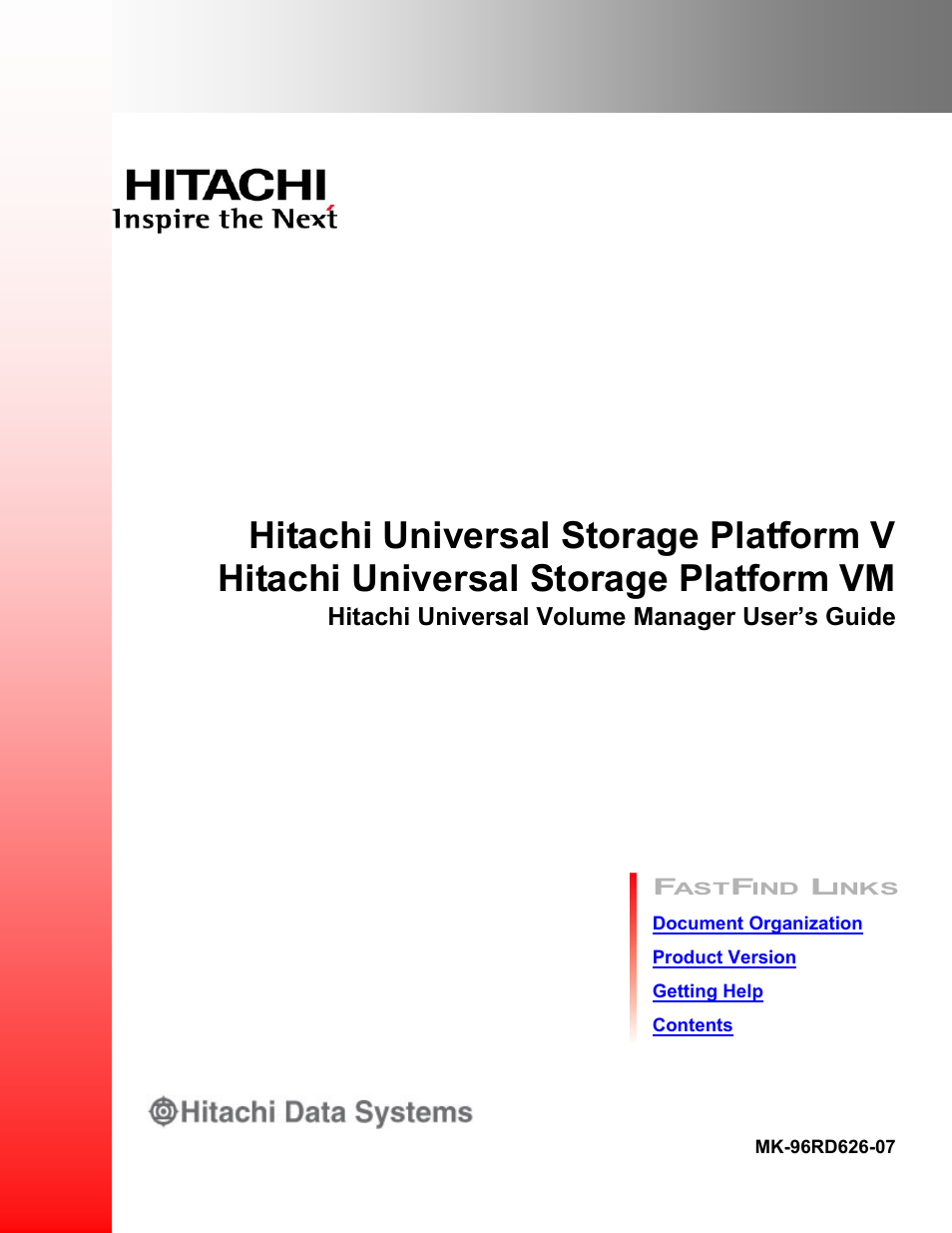 Hitachi MK-96RD626-07 User Manual | 205 pages