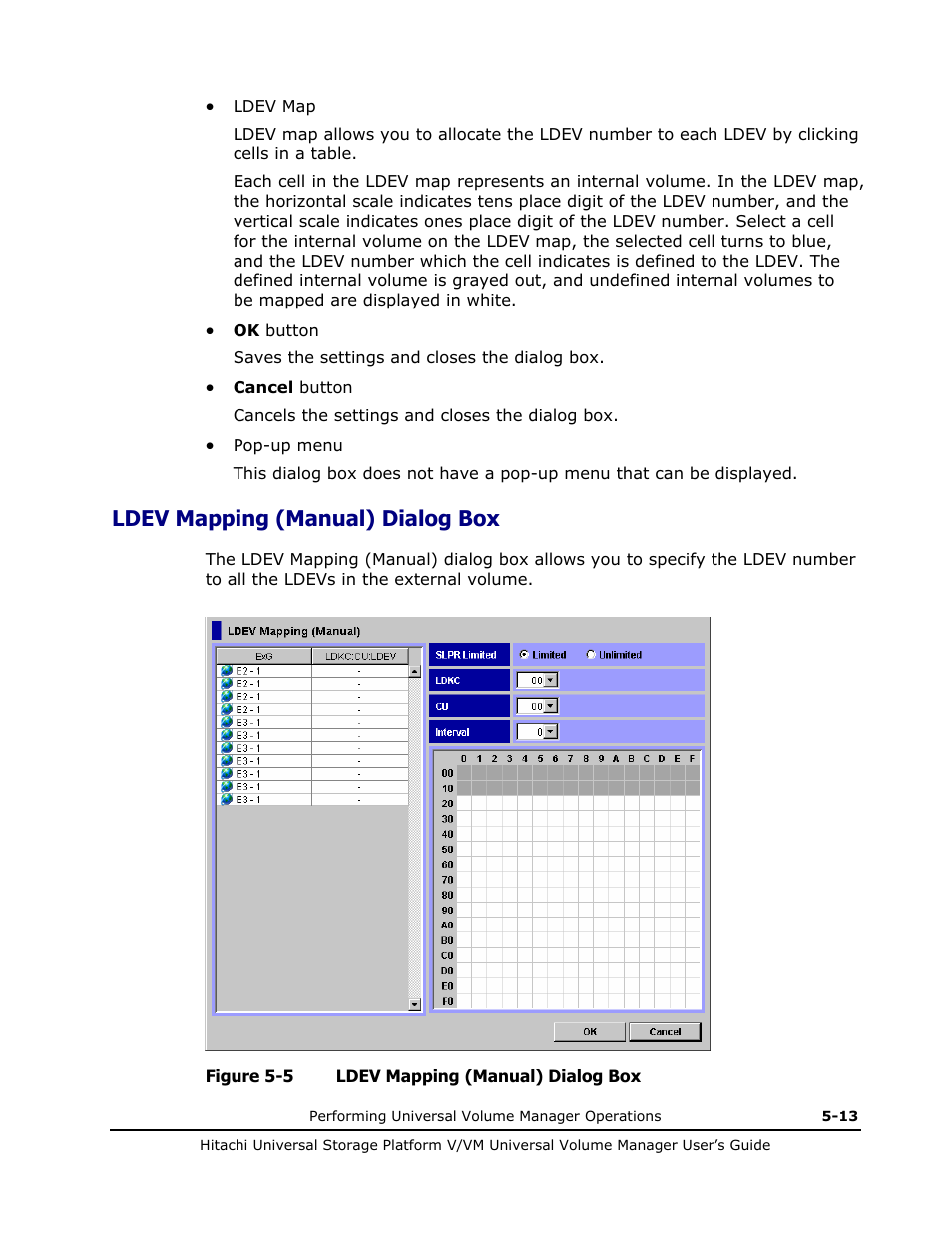 Ldev mapping (manual) dialog box, Ldev mapping (manual) dialog box -13 | Hitachi MK-96RD626-07 User Manual | Page 105 / 205