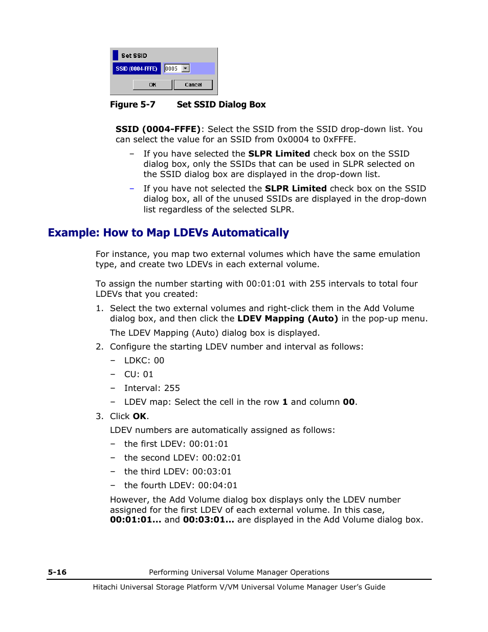 Example: how to map ldevs automatically, Example: how to map ldevs automatically -16 | Hitachi MK-96RD626-07 User Manual | Page 108 / 205