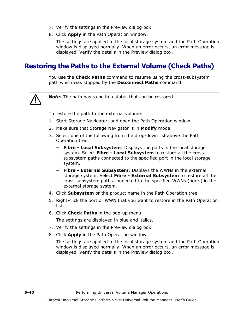 Check paths | Hitachi MK-96RD626-07 User Manual | Page 132 / 205