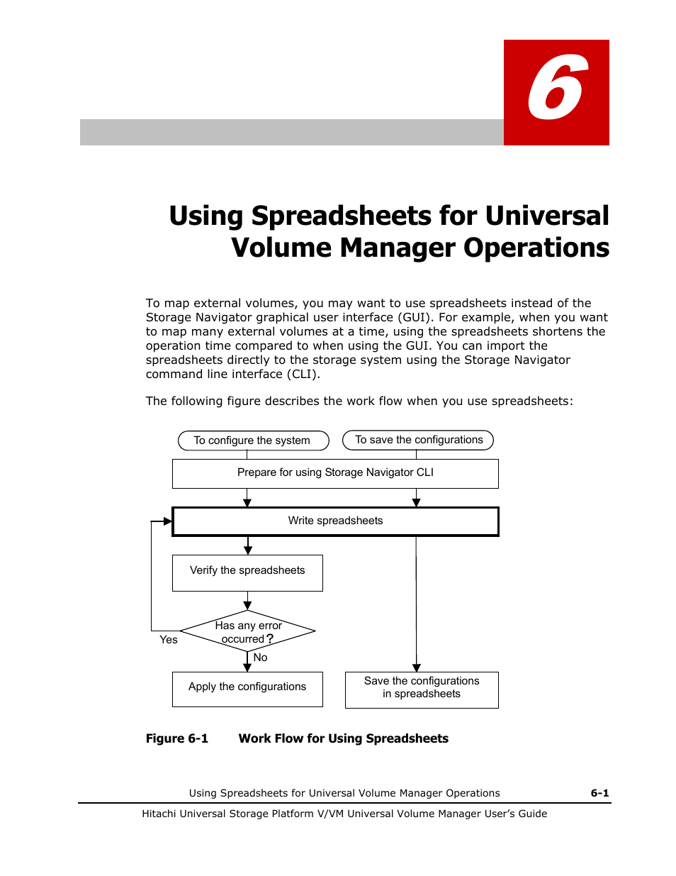 Using spreadsheets for universal, Volume manager operations) | Hitachi MK-96RD626-07 User Manual | Page 141 / 205