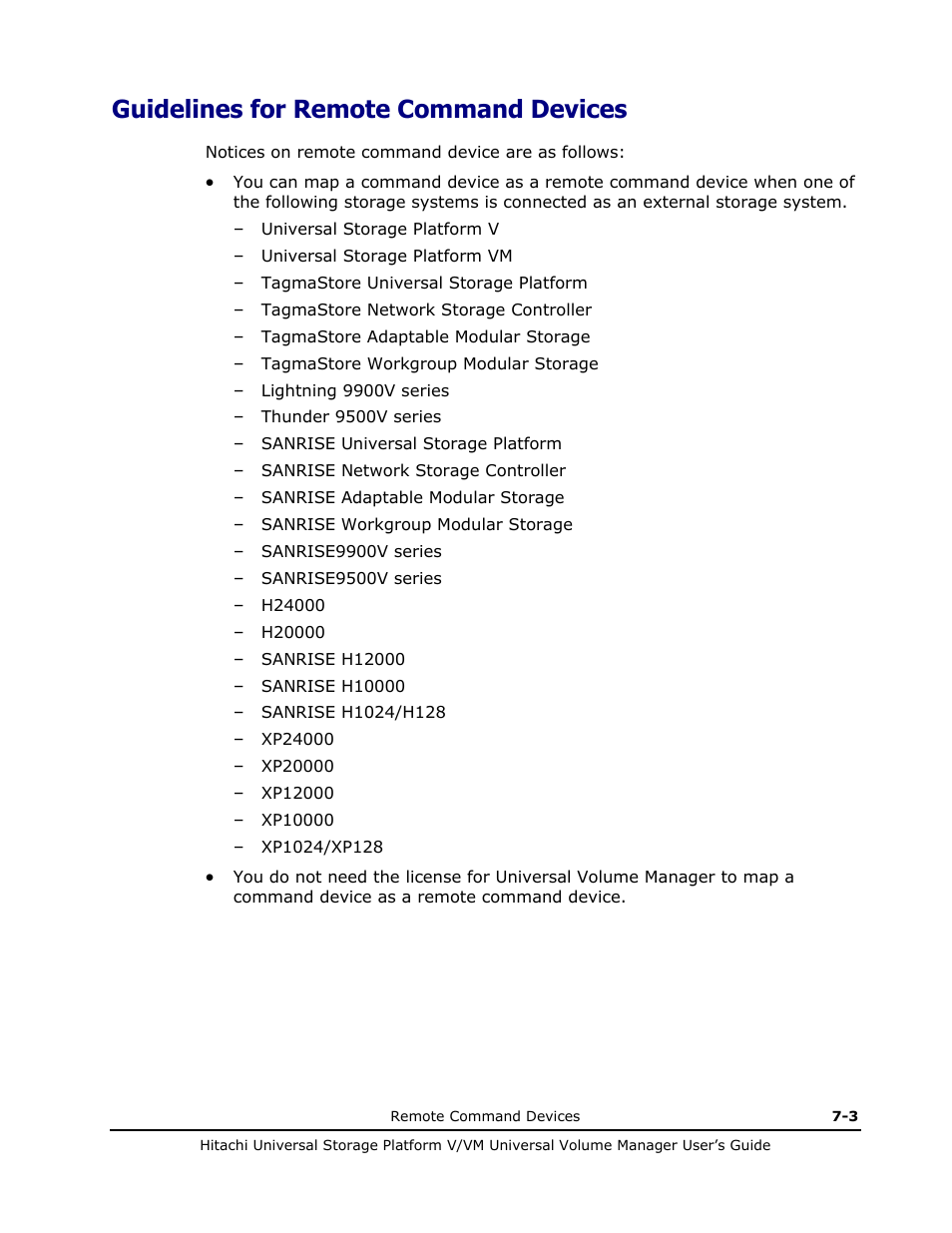 Guidelines for remote command devices, Guidelines for remote command devices -3 | Hitachi MK-96RD626-07 User Manual | Page 153 / 205