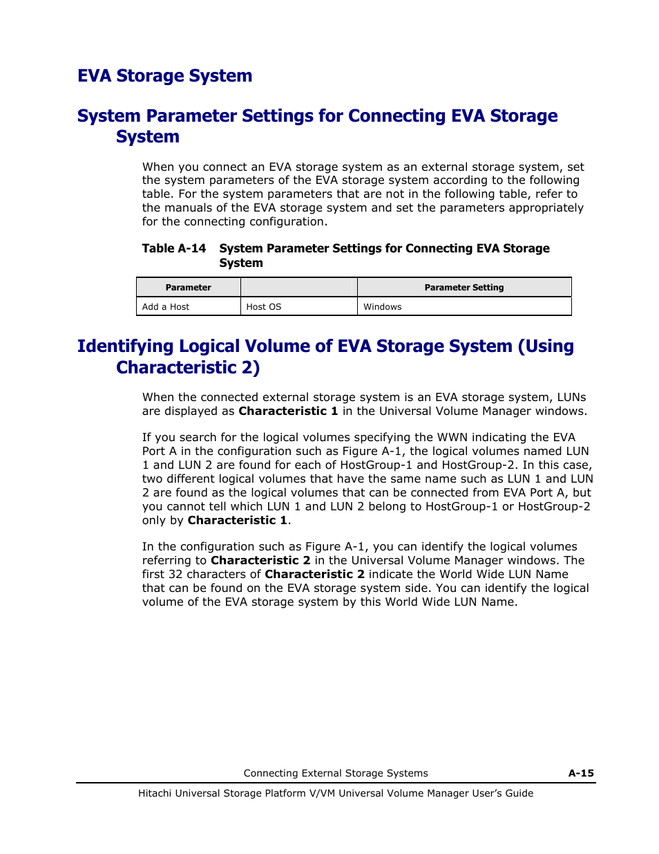 Identifying logical volume of eva storage system | Hitachi MK-96RD626-07 User Manual | Page 181 / 205