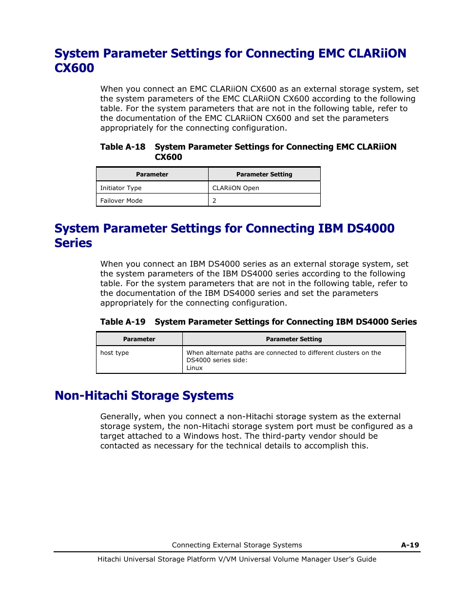 Non-hitachi storage systems | Hitachi MK-96RD626-07 User Manual | Page 185 / 205