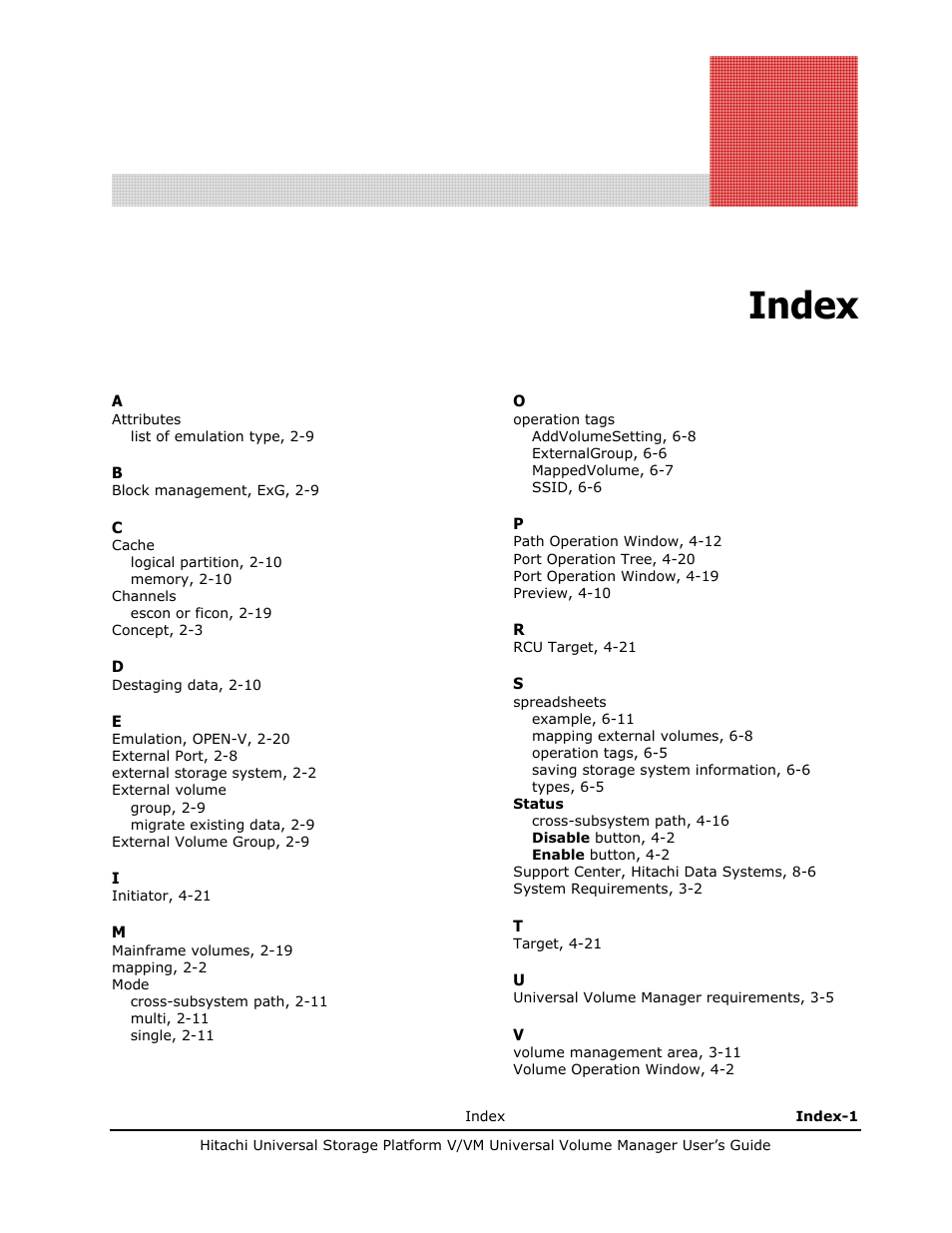 Index | Hitachi MK-96RD626-07 User Manual | Page 201 / 205