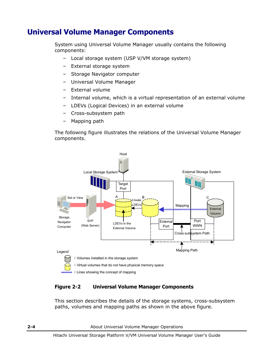 Universal volume manager components, Universal volume manager components -4 | Hitachi MK-96RD626-07 User Manual | Page 24 / 205