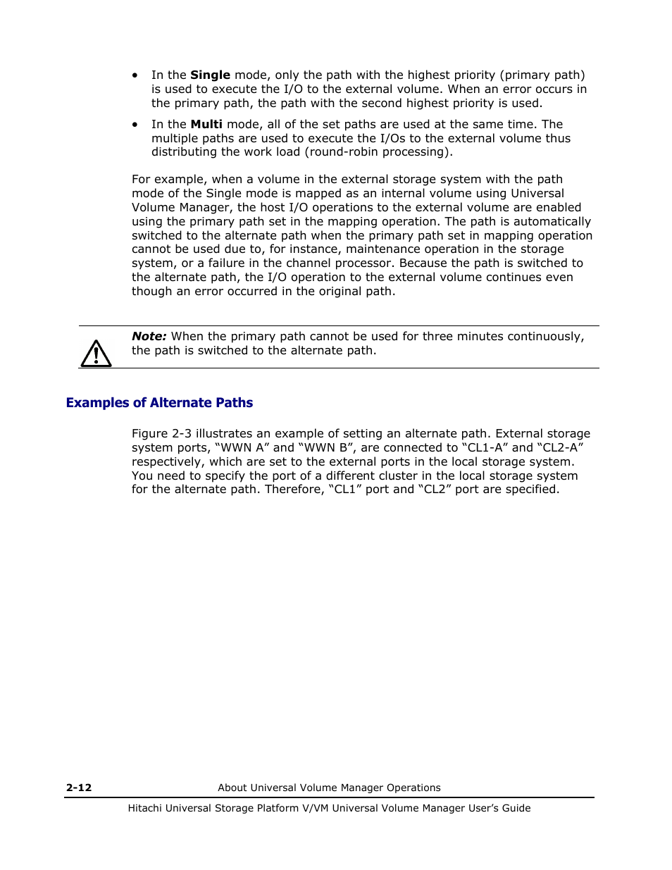 Examples of alternate paths | Hitachi MK-96RD626-07 User Manual | Page 32 / 205