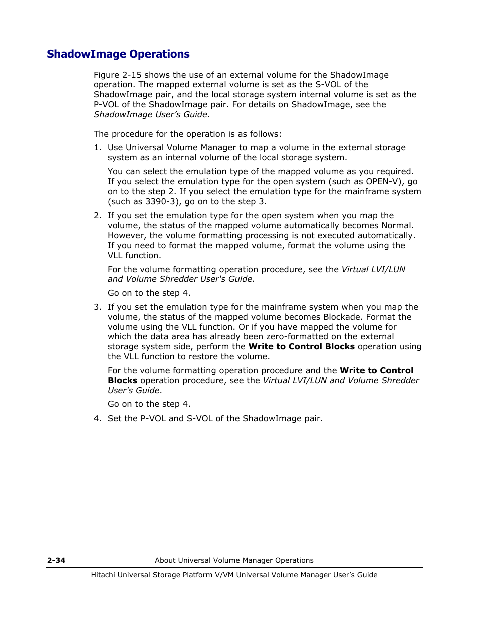 Shadowimage operations, Shadowimage operations -34 | Hitachi MK-96RD626-07 User Manual | Page 54 / 205