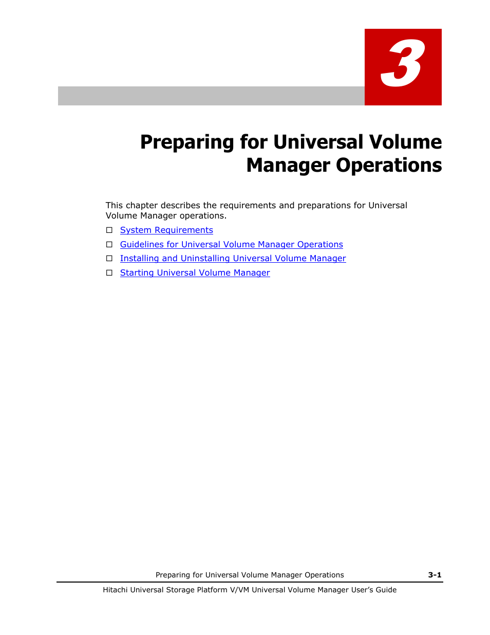 Preparing for universal volume manager operations | Hitachi MK-96RD626-07 User Manual | Page 57 / 205