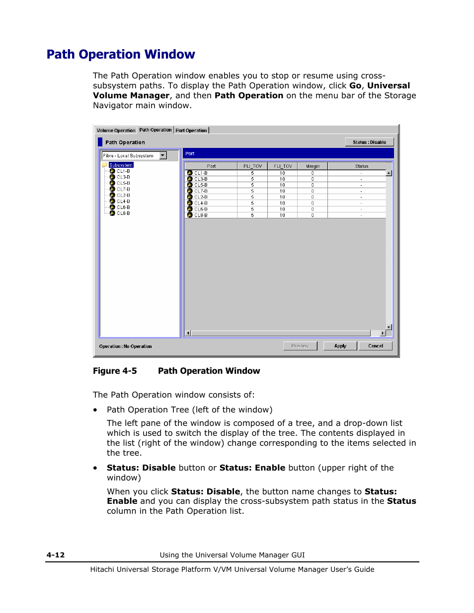 Path operation window, Path operation window -12 | Hitachi MK-96RD626-07 User Manual | Page 82 / 205