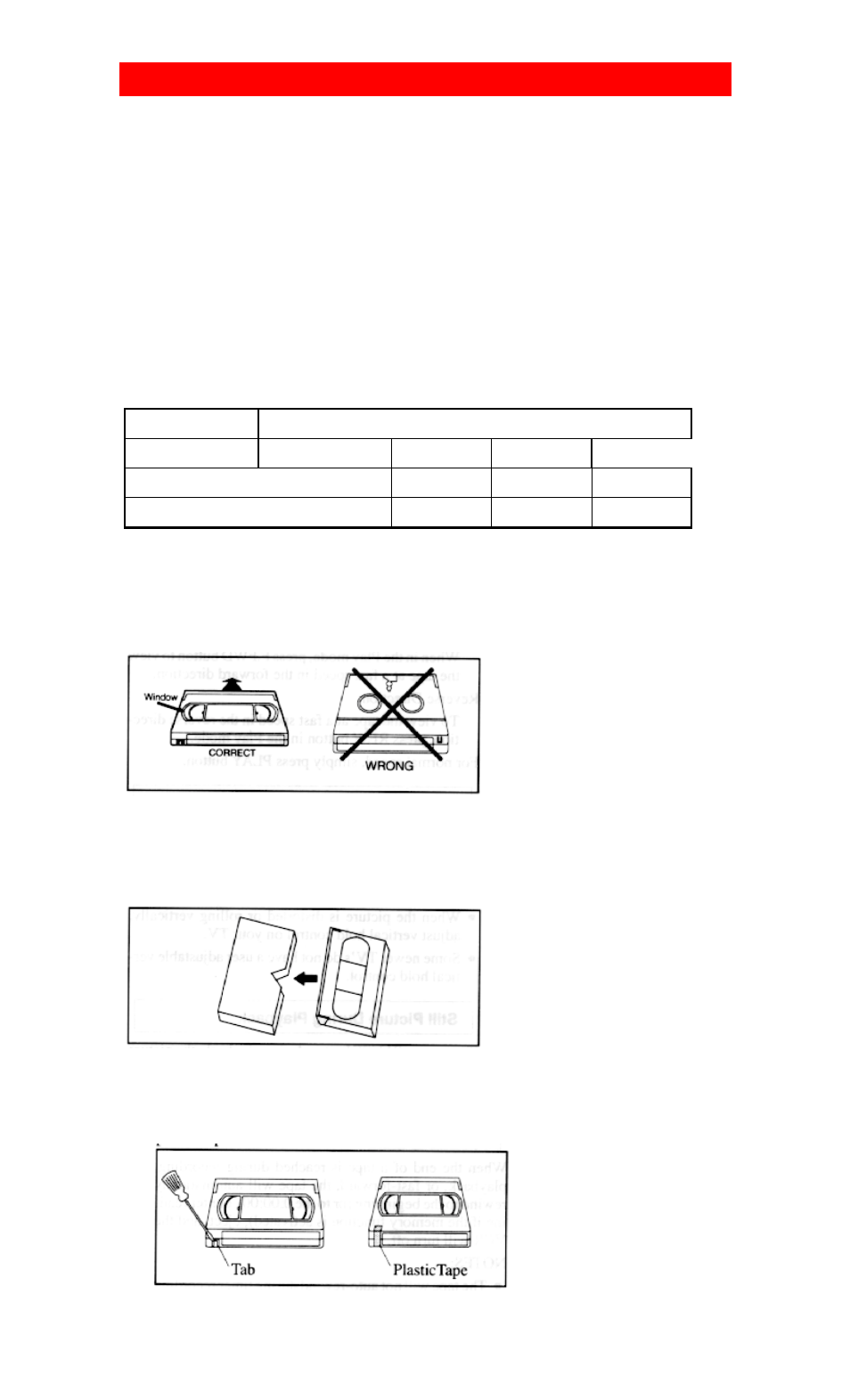 Video cassette tape information, Precautions, Two different tape speeds | Inserting a cassette, Removing a cassette, Erase prevention | Hitachi VT-FX6500A User Manual | Page 8 / 46